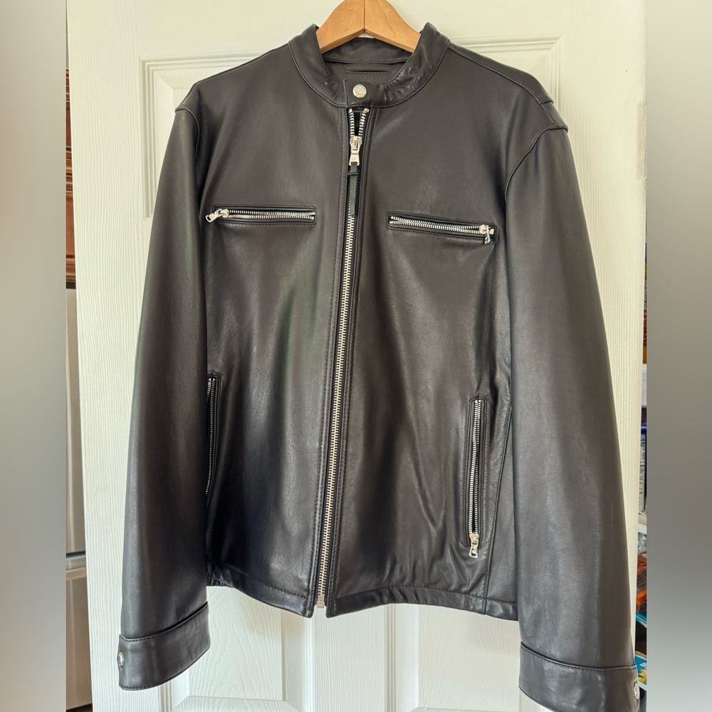Michael Kors Black Leather Jacket.  Brand new without tags.